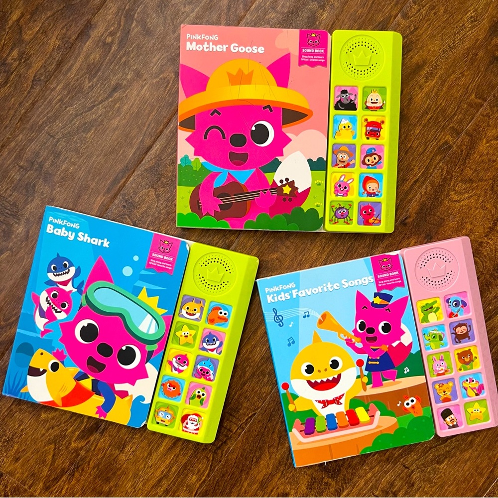 3 Pink Fong Sing Along Books